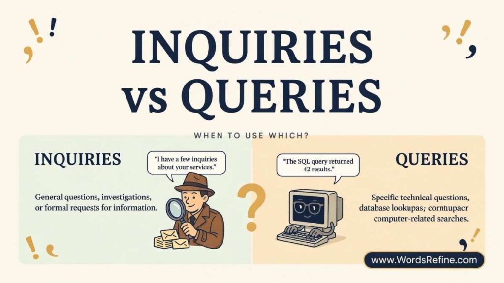 Inquiries vs Queries What’s the Difference ?