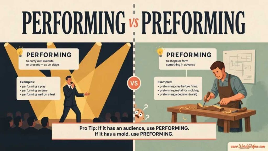 Performing vs Preforming Which One Is Correct?