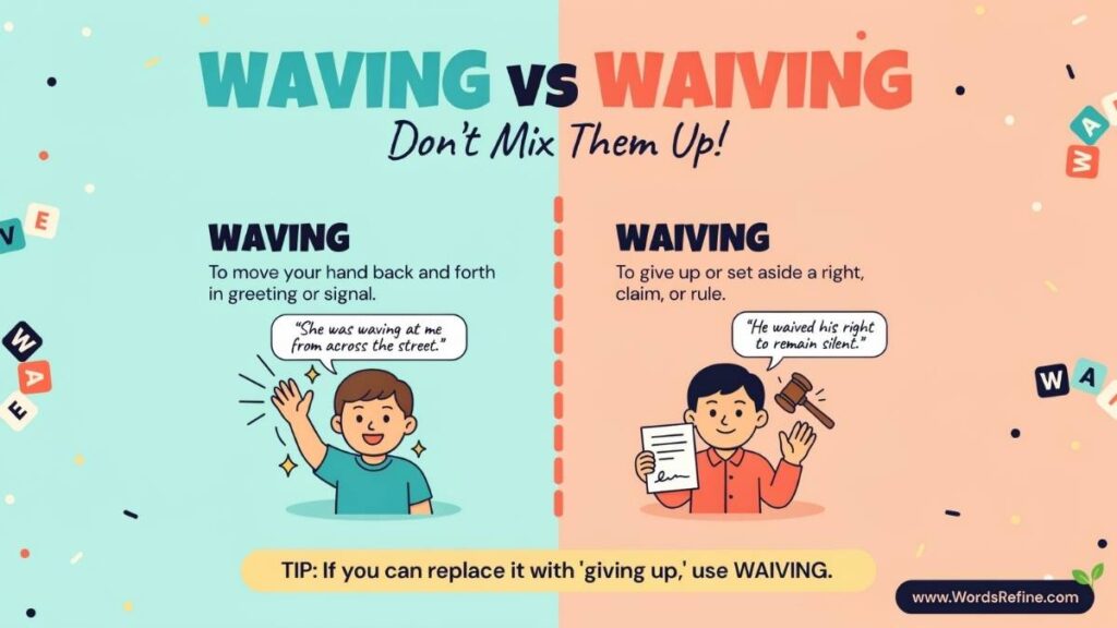 Waving vs Waiving Which One Is Correct ?