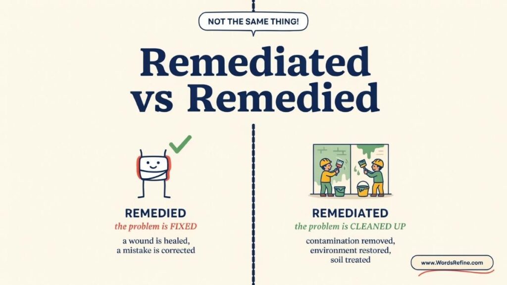 Remediated vs Remedied Which One Is Correct ?