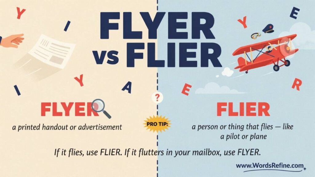Flyer vs Flier Which one Is Correct?