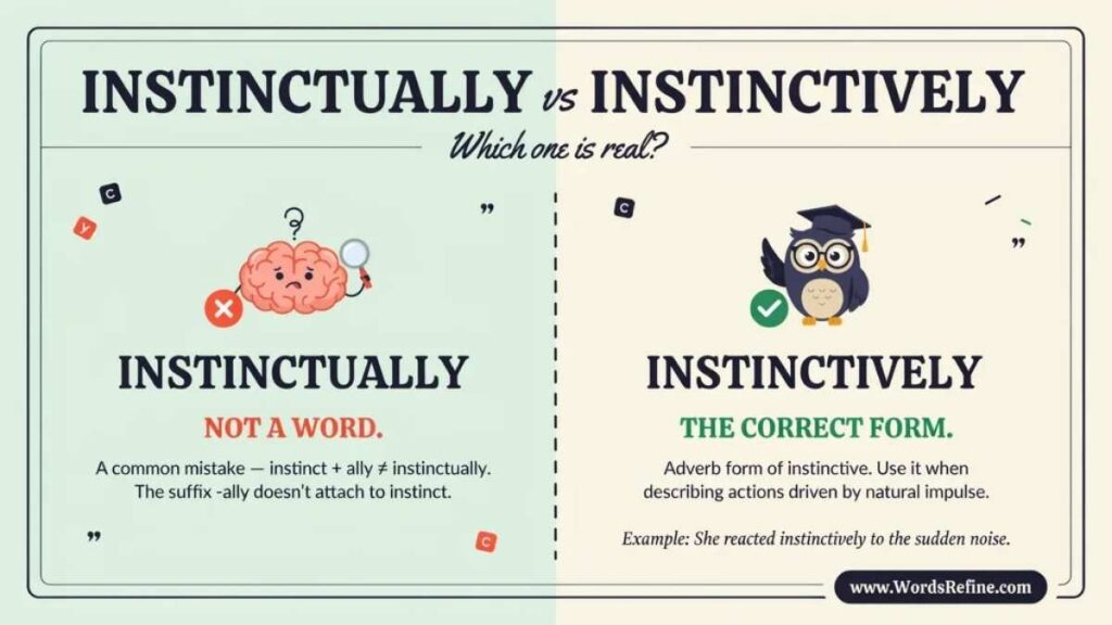 Instinctually vs Instinctively Which One Is Correct ?