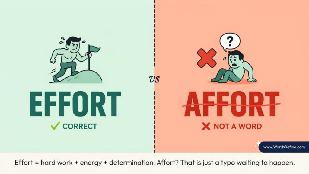 Effort vs Affort Which One Is Correct and How to Use It?