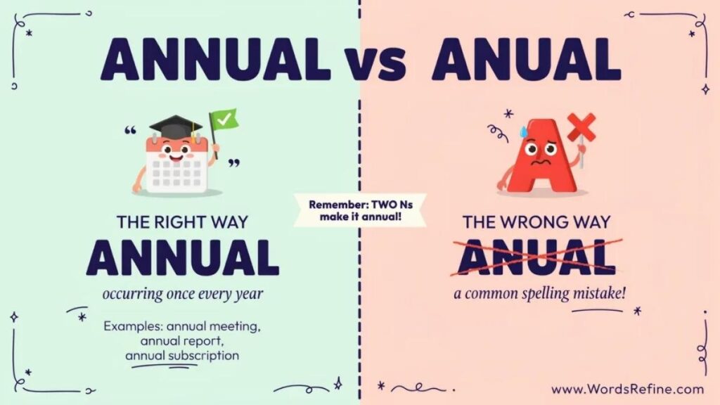 Annual vs Anual Which one Is Correct?