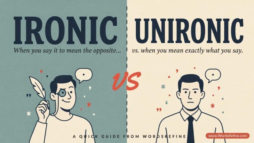 Ironic vs Unironic Meaning, Differences, and Correct Usage
