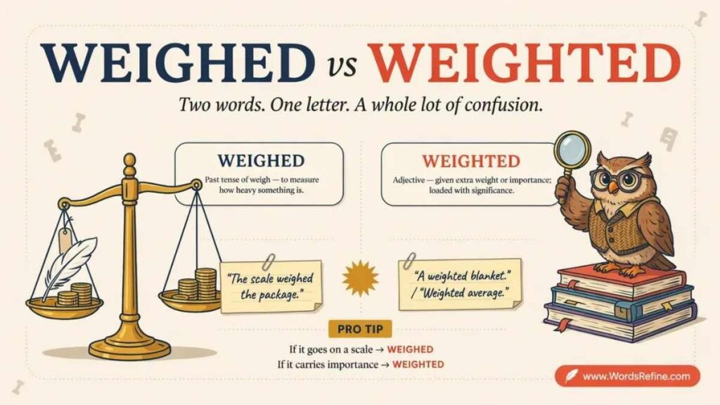 Weighed vs Weighted Which One Is Correct ?