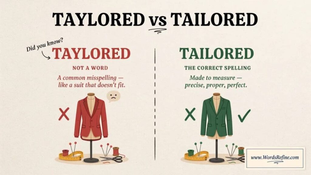 Taylored vs Tailored Which One Is Correct?