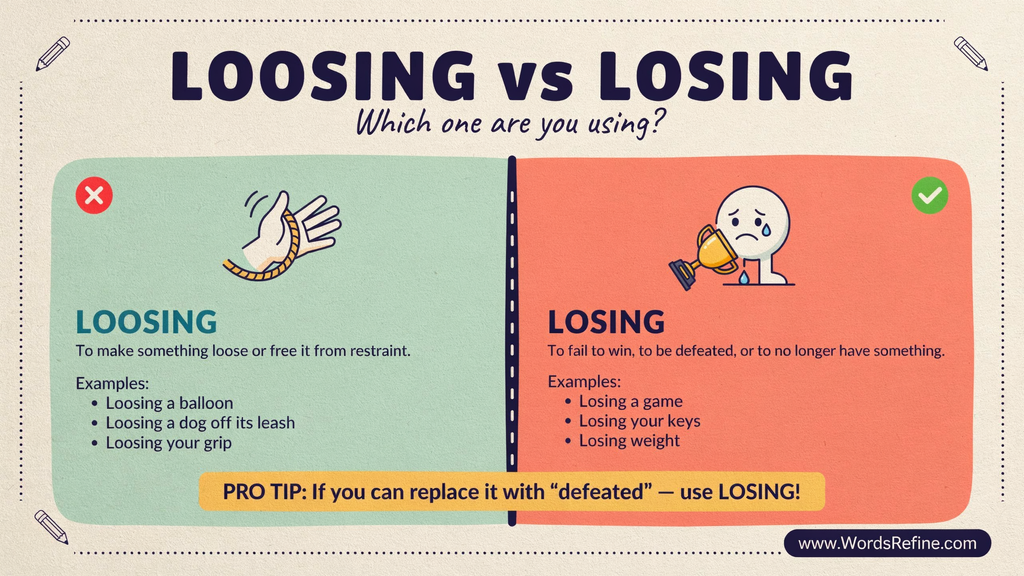 Losing vs Loosing Meaning and Usage