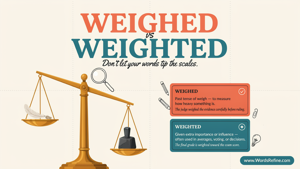 The Difference Between Weighed vs Weighted