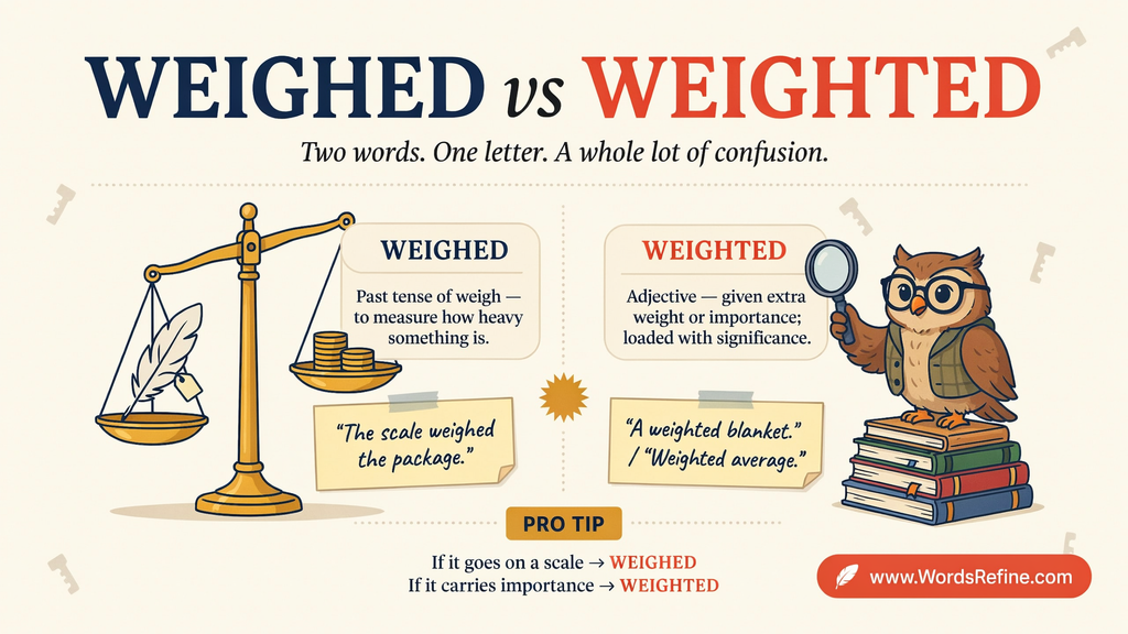 Weighted as the Past Tense of Weight