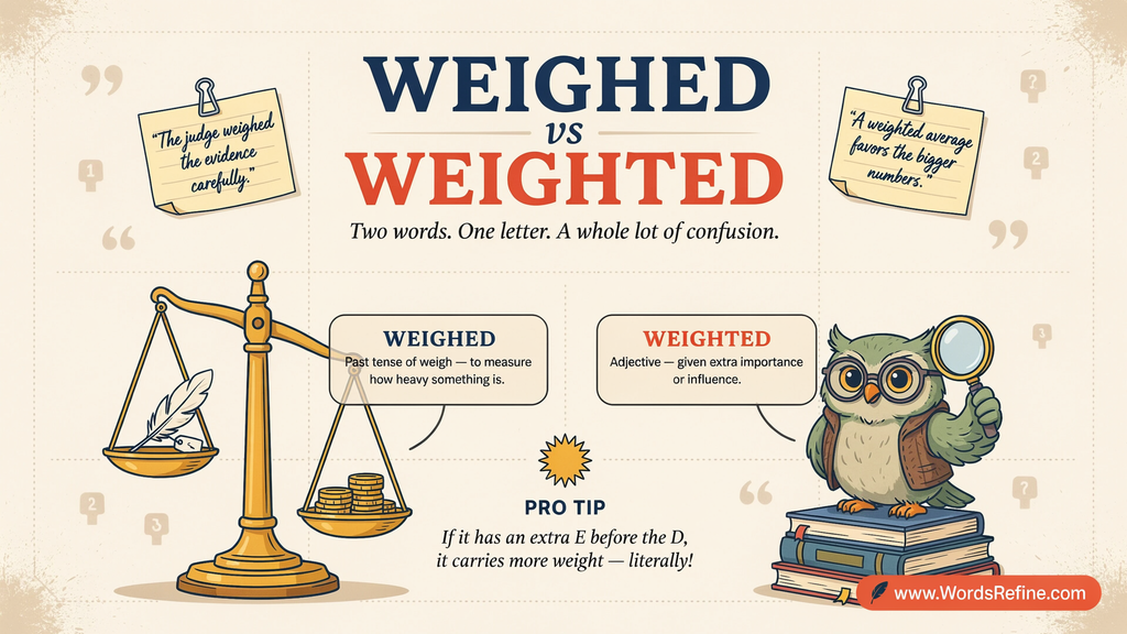 Weighed vs Weighted Average