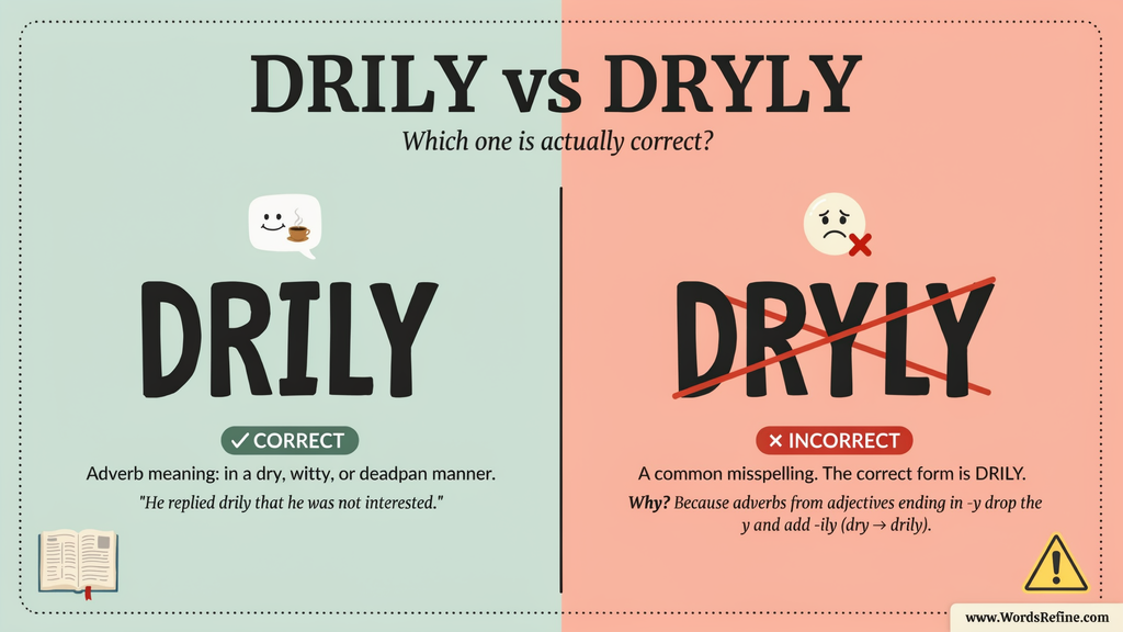 Drily vs Dryly What Is the Difference?