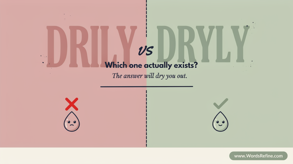 Drily vs Dryly Spelling Which Should You Choose?