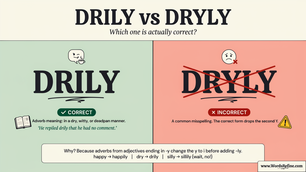 Common Mistakes With Drily vs Dryly