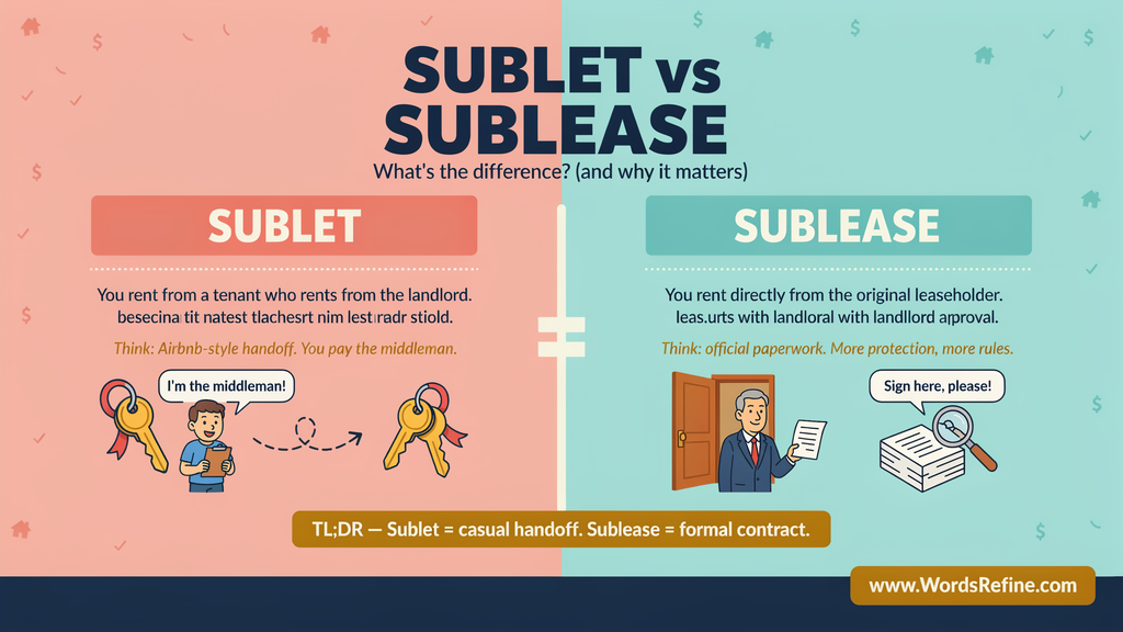 What Does Sublease Mean?