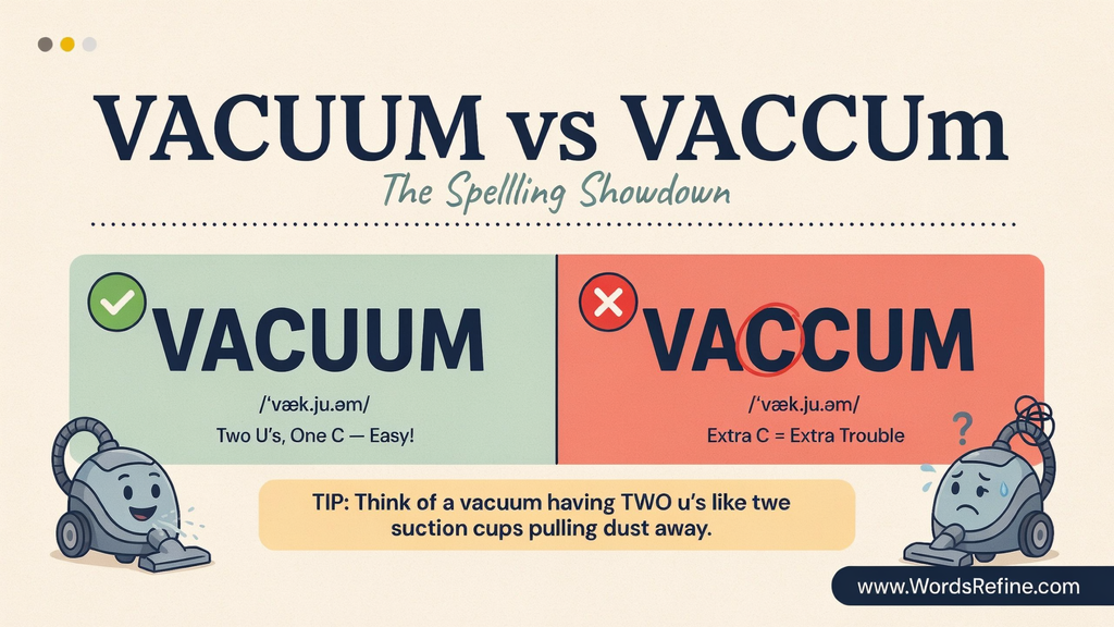 Vacuum as a Noun
