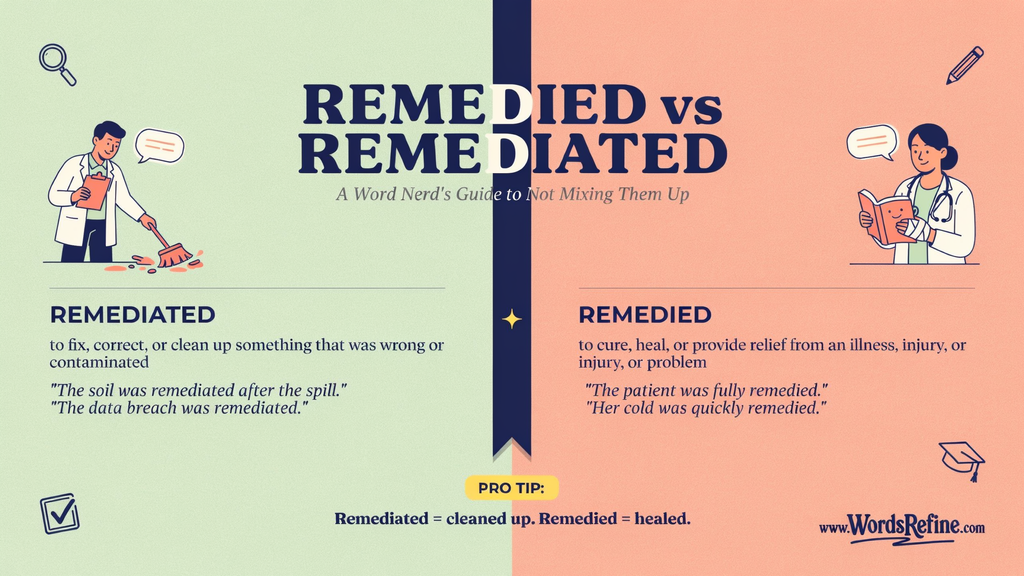 Remedied as a Verb Form