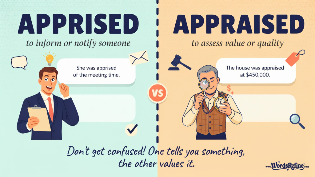 Apprised Meaning and Definition