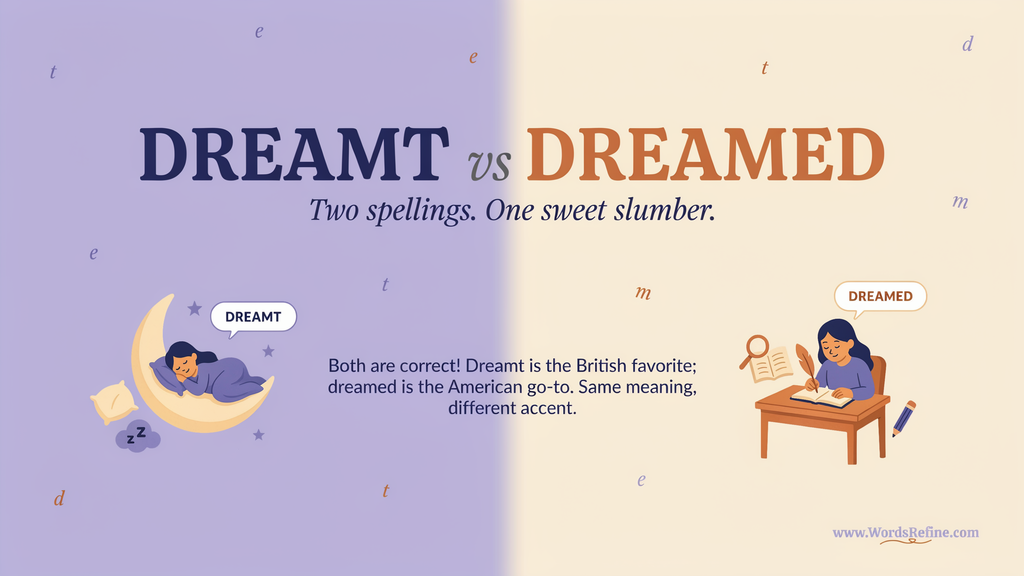 Dreamt vs Dreamed Grammar How the Forms Work