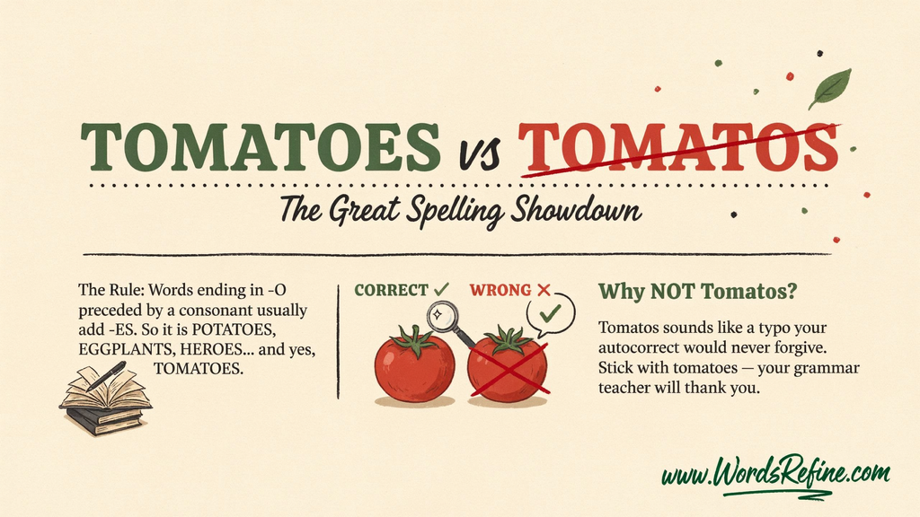 How to Spell Tomatoes Correctly
