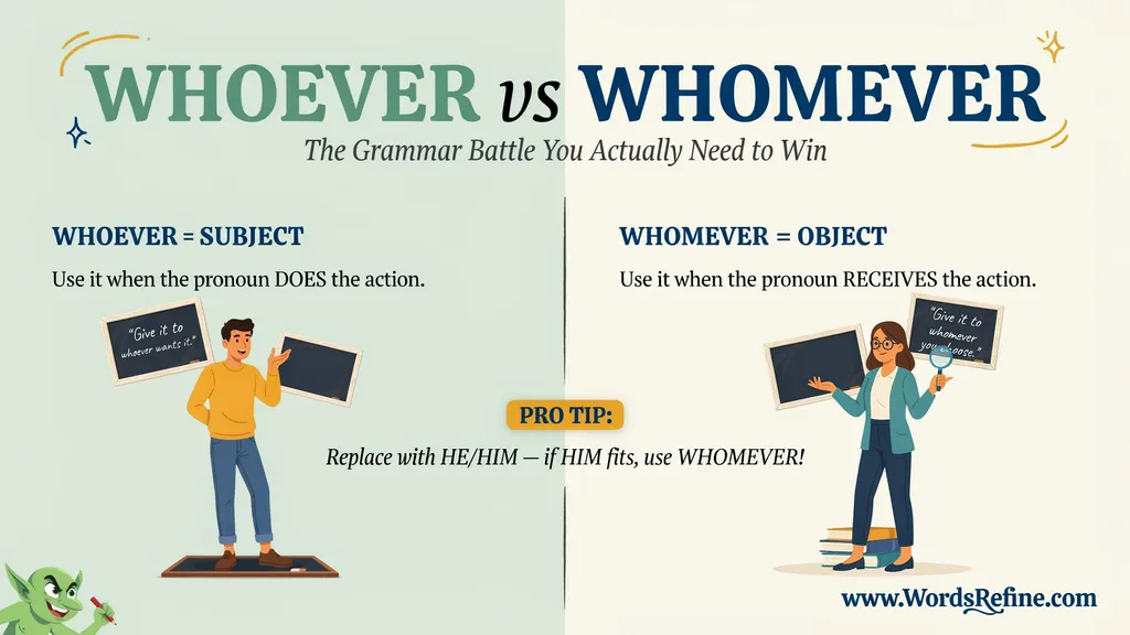 Whoever vs Who and Whomever vs Whom
