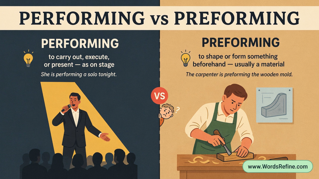 What Does Preforming Mean?