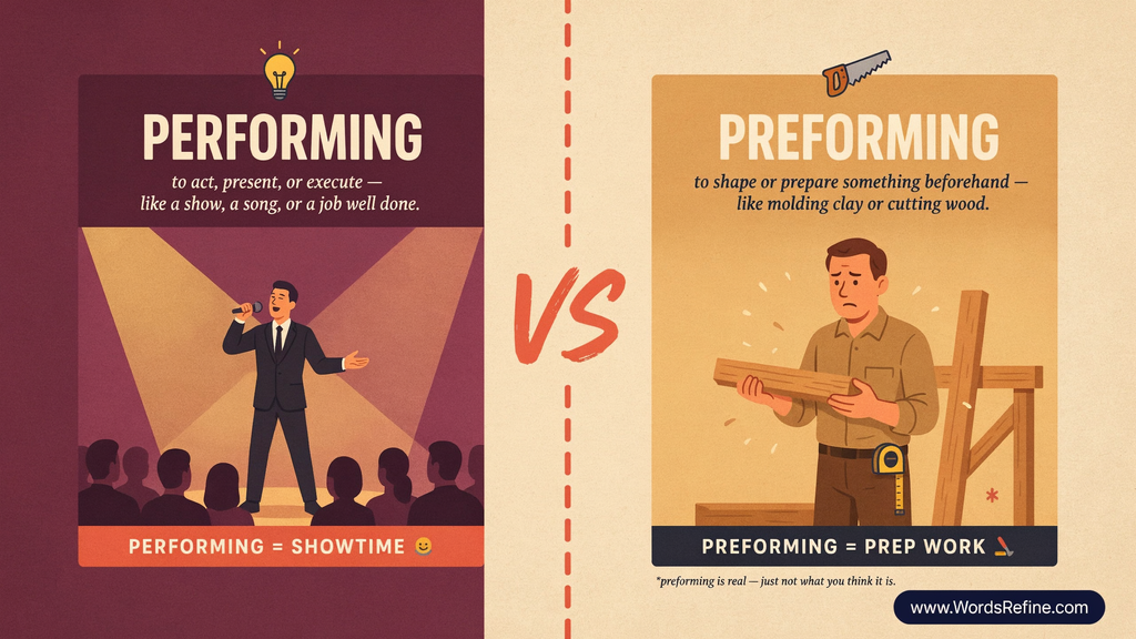 Why Do People Confuse Performing vs Preforming?