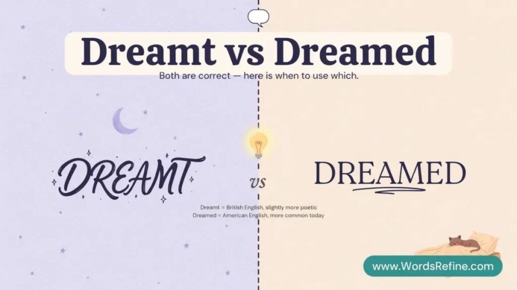 Dreamt vs Dreamed Which One Is Correct?