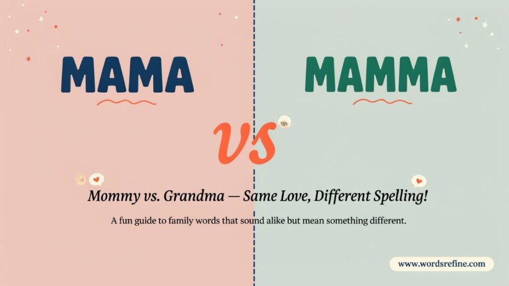 Mama vs Mamma Meaning Spelling and Usage?