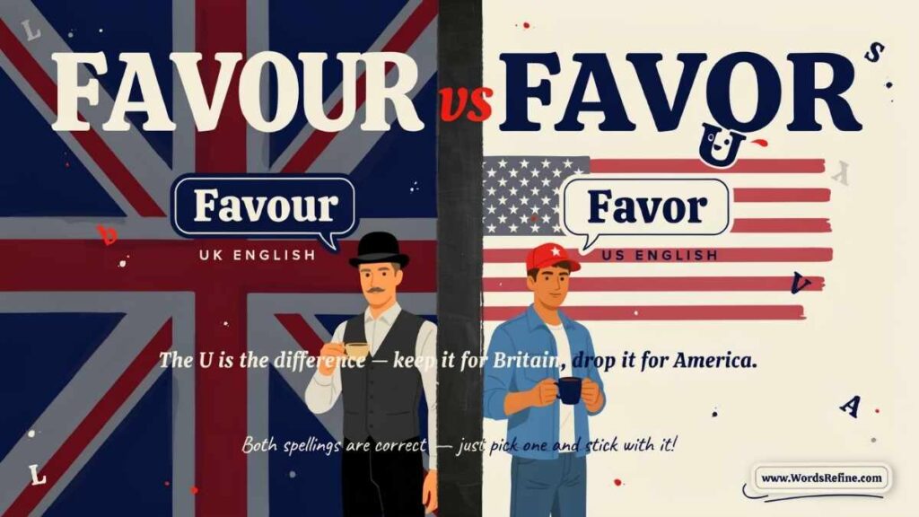 favour vs Favor Meaning Differences Spelling and Examples ?