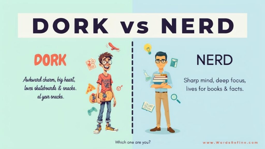 Dork vs Nerd Meaning Differences Examples?