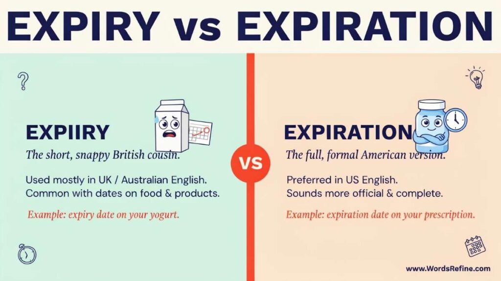 Expiry vs Expiration Which One Is Correct?