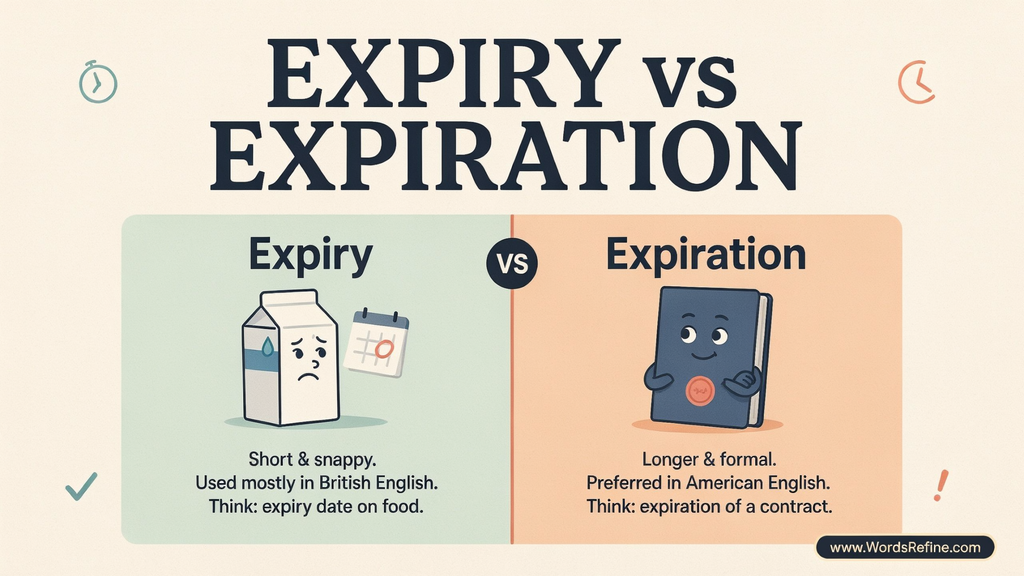 Expiry vs Expiration in American and British English