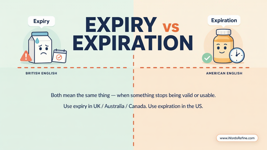 Expiry vs Expiration Examples in Everyday Sentences