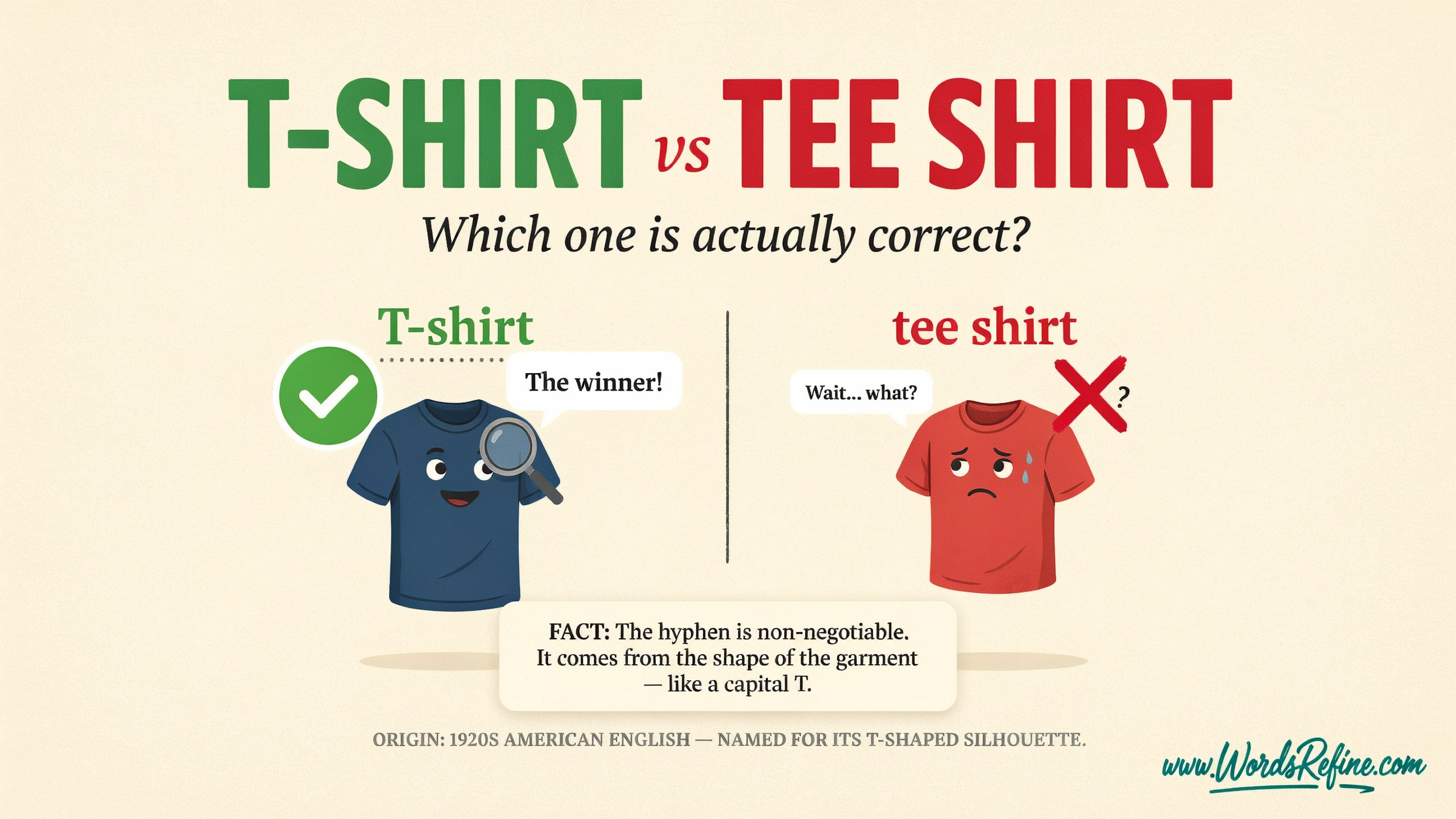 Common T-Shirt and Tee Shirt Spelling Mistakes