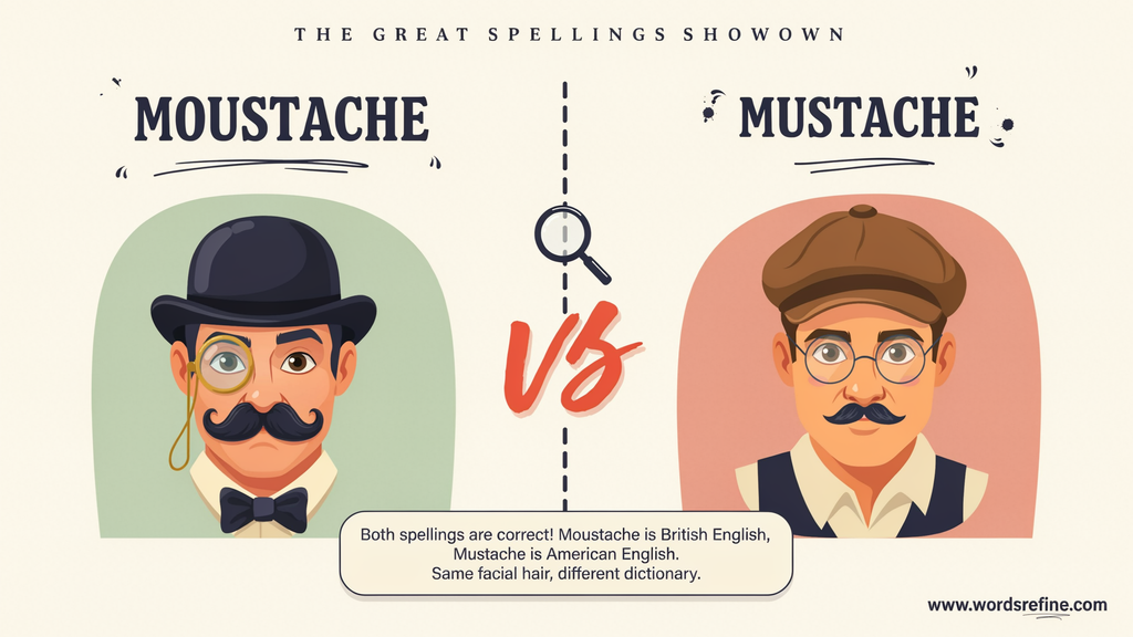 Moustache vs Mustache Are They the Same Word?
