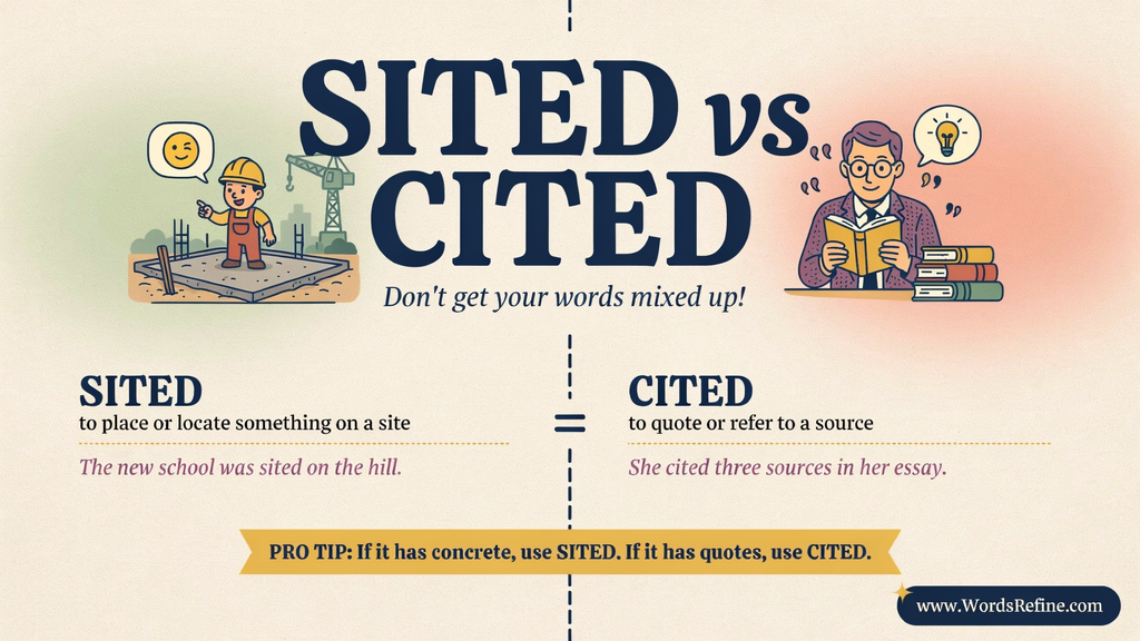 What Does Sited Mean?