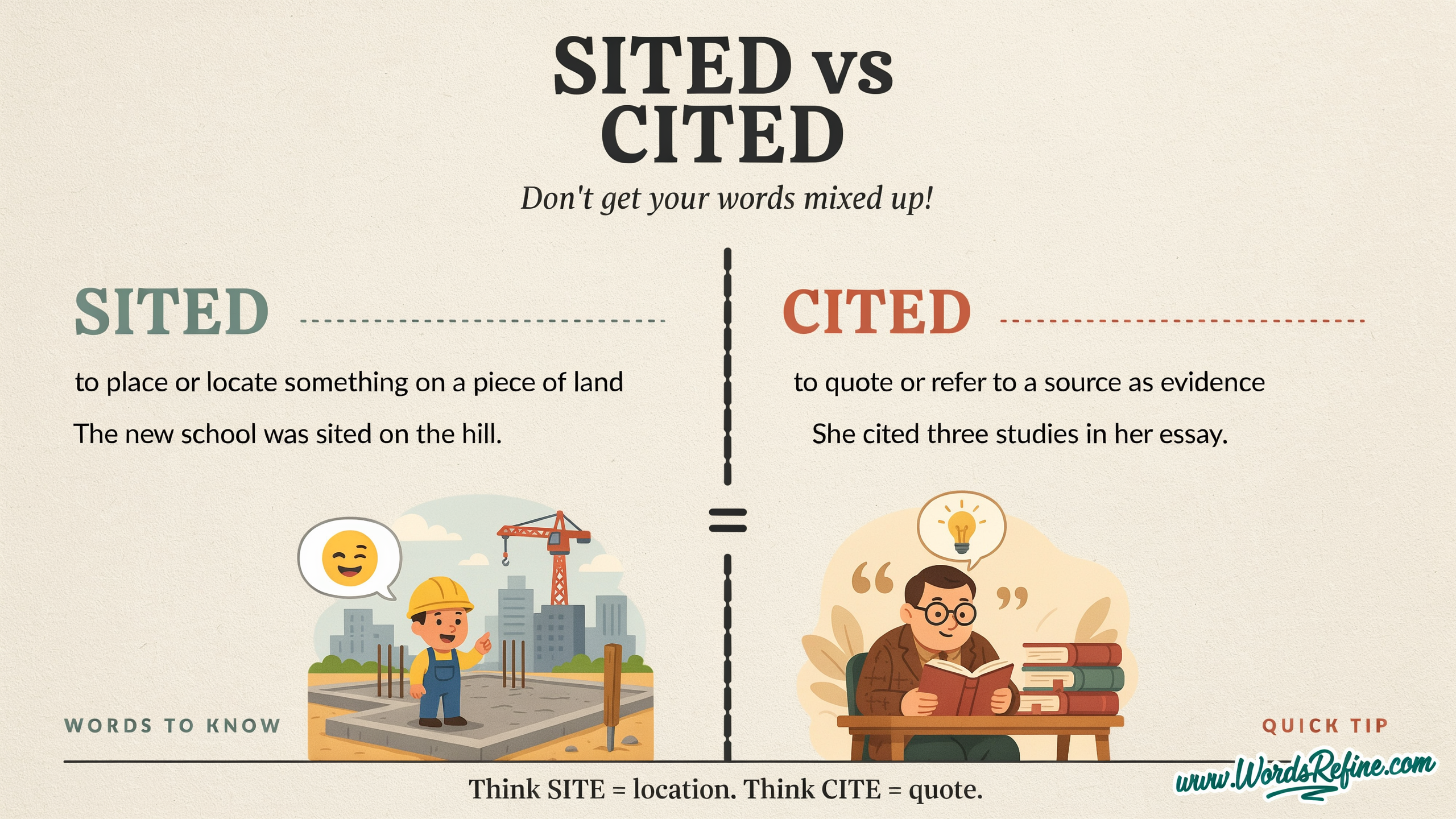 Cited Meaning and Word Forms